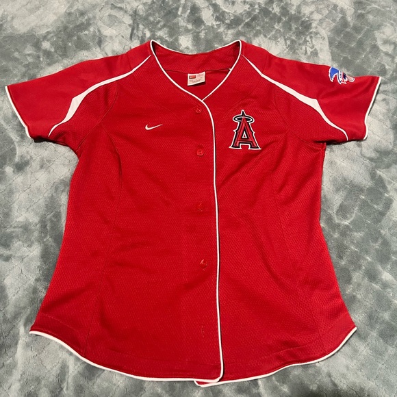Nike Tops - Nike Red Angels Jersey with White Trim S